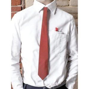 Vintage Giulio Randi Red Geometric Silk Tie – Made in Italy